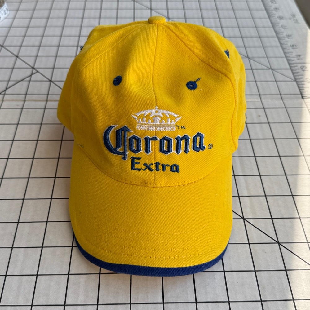 Vintage Corona Extra Dad Hat | Yellow Beer Promo Cap | 90s Y2K Cotton Baseball